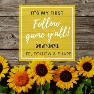 MY SUCCESSFUL FIRST FOLLOW GAME!!💜🌻🖤